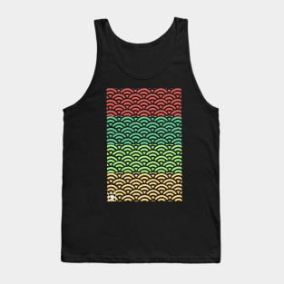 Retro Japanese Clouds Pattern RE:COLOR 17 Tank Top